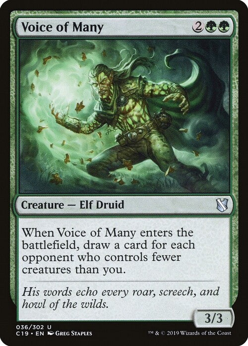 Voice of Many ~ Commander 2019 [ EX ] [ Magic MTG ]