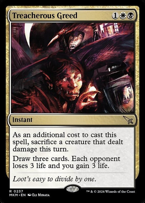 Treacherous Greed ~ Murders at Karlov Manor [ NM ] [ Magic MTG ]