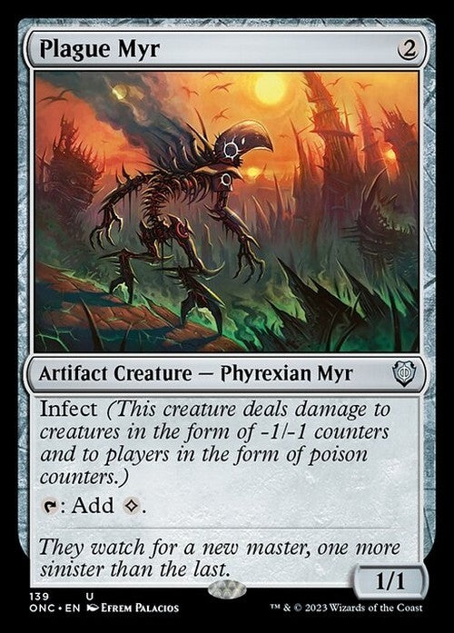 Plague Myr ~ Commander: Phyrexia [ NM ] [ Magic MTG ]