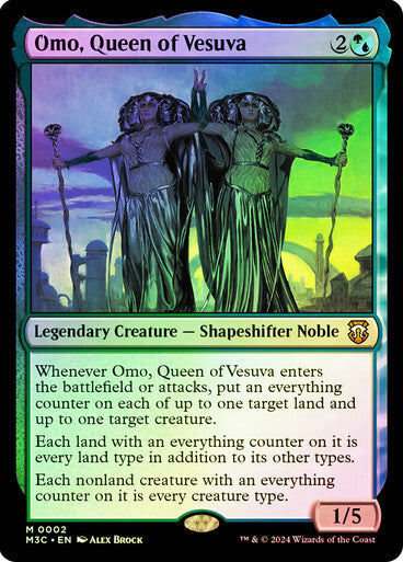 FOIL Omo, Queen of Vesuva ~ Commander: Modern Horizons 3 [ NM ] [ Magic MTG ]
