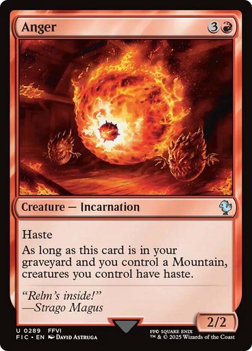Anger ~ Commander: Final Fantasy [ NM ] [ Magic MTG ]