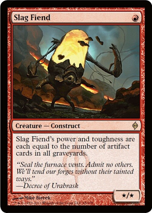 Slag Fiend ~ New Phyrexia [ EX ] [ Magic MTG ]