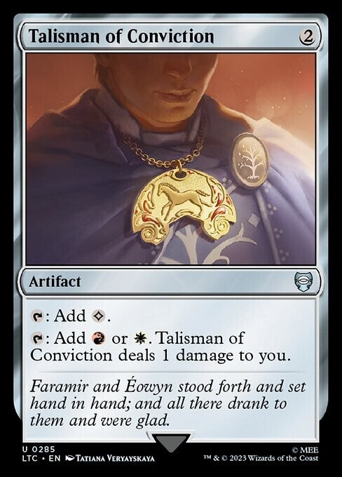 Talisman of Conviction ~ Commander: Lord of the Rings [ NM ] [ Magic MTG ]