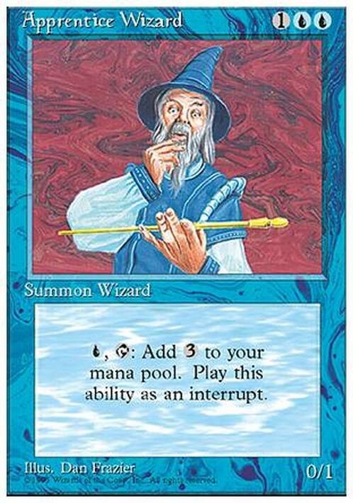 Apprentice Wizard ~ Fourth Edition [ EX ] [ Magic MTG ]