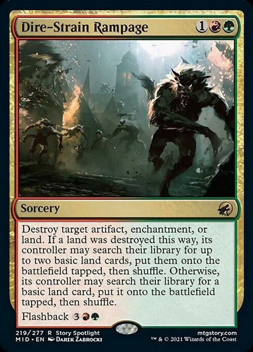 Dire-Strain Rampage ~ Midnight Hunt [ NM ] [ Magic MTG ]
