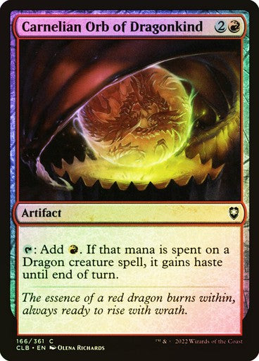 FOIL Carnelian Orb of Dragonkind ~ Commander Legends 2 [ NM ] [ Magic MTG ]
