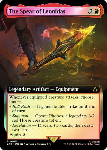 FOIL BORDERLESS The Spear of Leonidas ~ Assassin's Creed [ NM ] [ Magic MTG ]