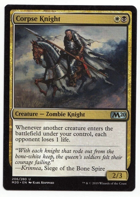 MISPRINT Corpse Knight (2/3) ~ Core 2020 [ EX ] [ Magic MTG ]