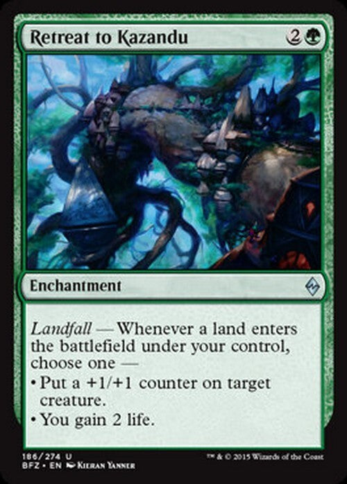 Retreat to Kazandu ~ Battle for Zendikar [ EX ] [ Magic MTG ]