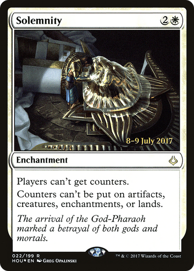 FOIL Solemnity ~ Prerelease Hour of Devastation [ NM ] [ Magic MTG ]