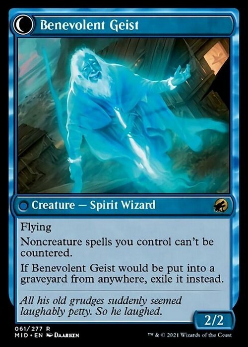 Malevolent Hermit / Benevolent Geist ~ Midnight Hunt [ NM ] [ Magic MTG ]