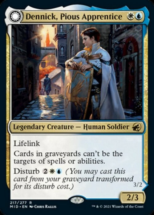 Dennick, Pious Apprentice ~ Midnight Hunt [ NM ] [ Magic MTG ]