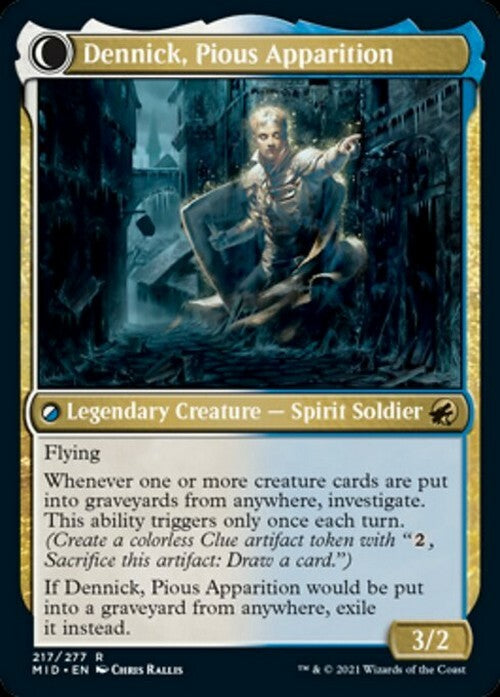 Dennick, Pious Apprentice ~ Midnight Hunt [ NM ] [ Magic MTG ]
