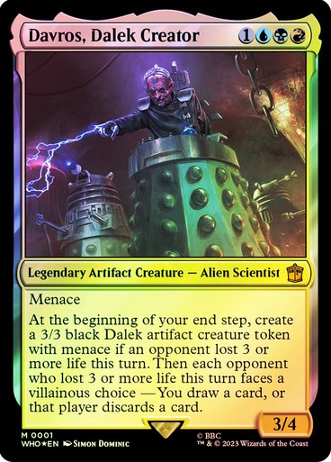 FOIL Davros, Dalek Creator ~ Commander: Doctor Who [ NM ] [ Magic MTG ]