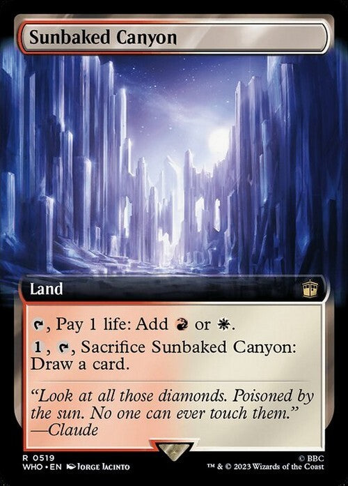 BORDERLESS Sunbaked Canyon ~ Commander: Doctor Who [ NM ] [ Magic MTG ]