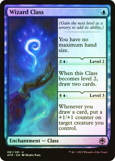 FOIL Wizard Class ~ Adventures in the Forgotten Realms [ NM ] [ Magic MTG ]