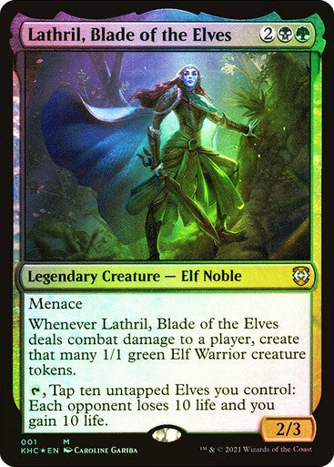 FOIL Lathril, Blade of the Elves ~ Commander: Kaldheim [ NM ] [ Magic MTG ]