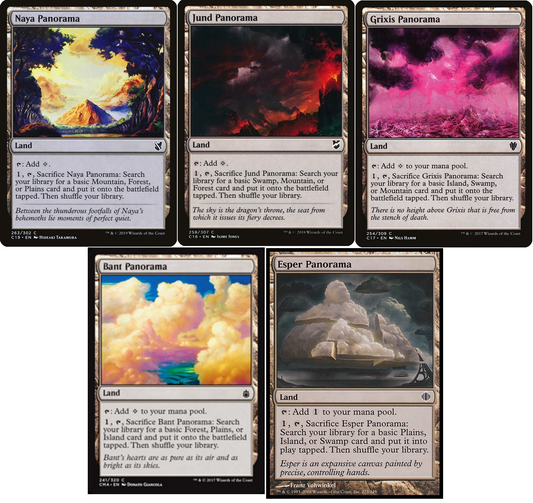 5 x PANORAMA Fetch Lands ( Full Set = 1 of each ) [ EX ] [ Magic MTG ]