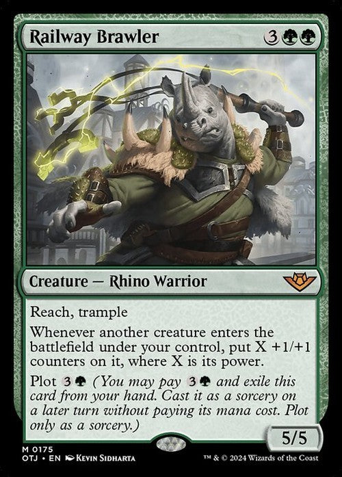 Railway Brawler ~ Outlaws of Thunder Junction [ NM ] [ Magic MTG ]