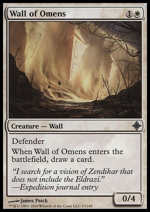 Wall of Omens ~ Rise of the Eldrazi [ EX ] [ Magic MTG ]