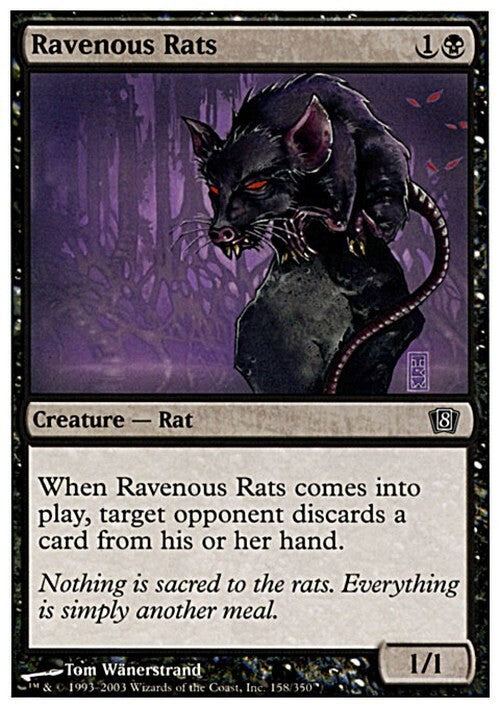 Ravenous Rats ~ Eighth Edition [ EX ] [ Magic MTG ]