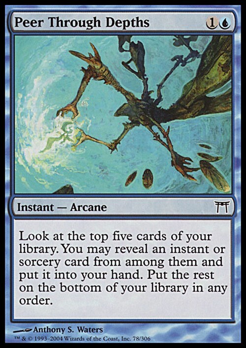 Peer Through Depths ~ Champions of Kamigawa [ EX ] [ MTG ]