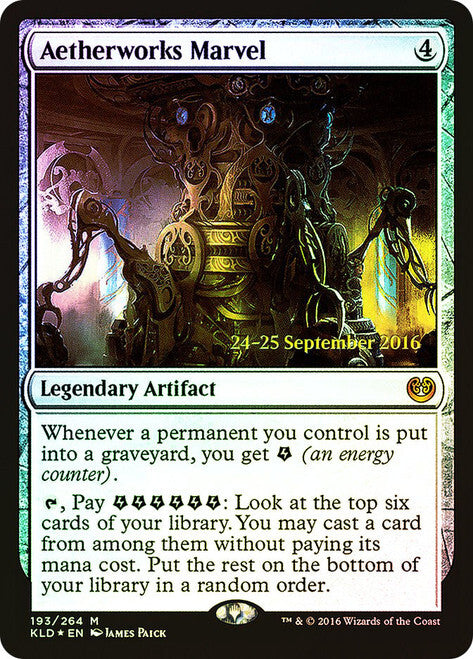 FOIL Aetherworks Marvel ~ Prerelease Kaladesh [ NM ] [ Magic MTG ]