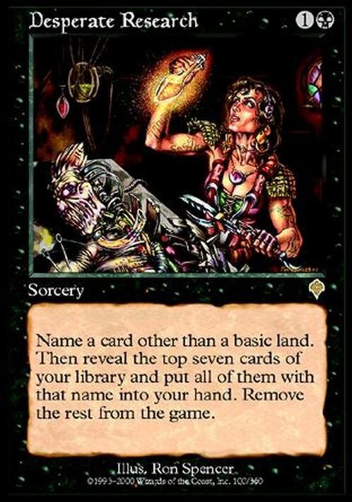 Desperate Research ~ Invasion [ EX ] [ Magic MTG ]