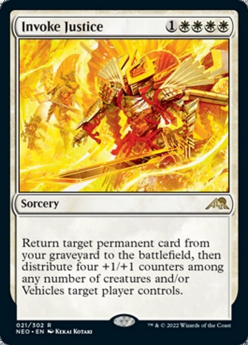 Invoke Justice ~ Kamigawa: Neon Dynasty [ NM ] [ Magic MTG ]
