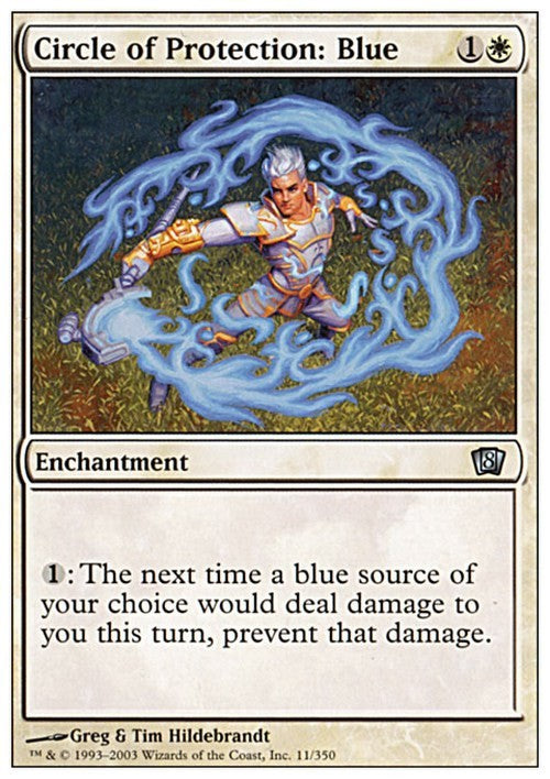 Circle of Protection: Blue ~ Eighth Edition [ EX ] [ Magic MTG ]