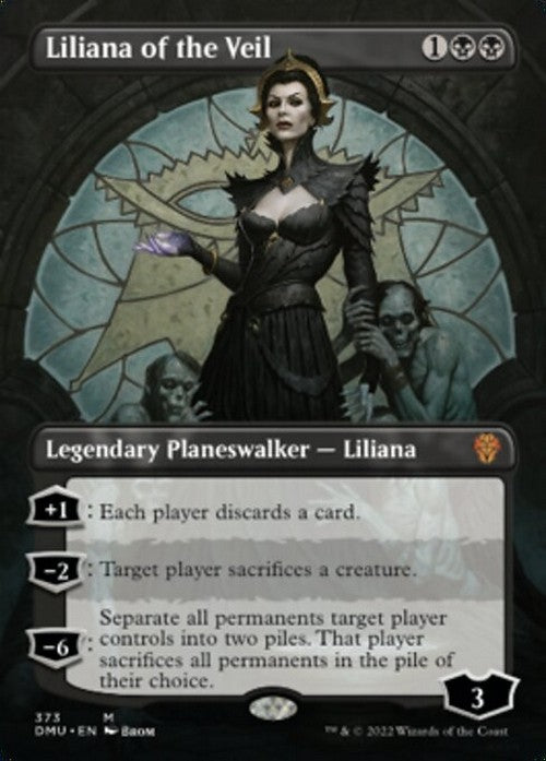 BORDERLESS Liliana of the Veil ~ Dominaria United [ NM ] [ Magic MTG ]