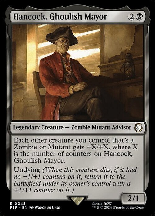 Hancock, Ghoulish Mayor ~ Commander: Fallout [ NM ] [ Magic MTG ]