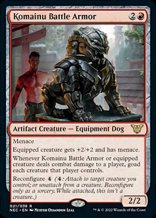 Komainu Battle Armor ~ Commander: Kamigawa: Neon Dynasty [ NM ] [ Magic MTG ]