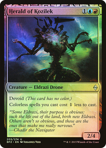FOIL Herald of Kozilek ~ Battle for Zendikar [ NM ] [ Magic MTG ]
