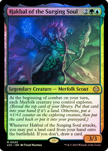 FOIL Hakbal of the Surging Soul ~ Commander: The Lost Caverns of Ixalan [ NM ]