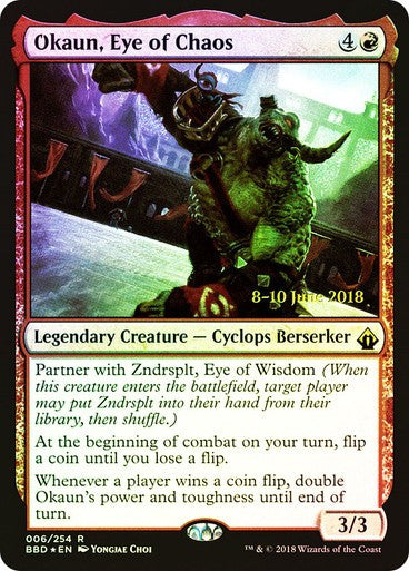 FOIL Okaun, Eye of Chaos ~ Prerelease Battlebond [ EX ] [ Magic MTG ]