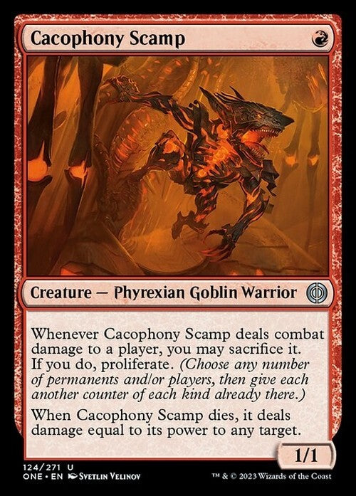 Cacophony Scamp ~ Phyrexia: All Will Be One [ NM ] [ Magic MTG ]