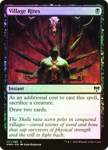 FOIL Village Rites ~ Kaldheim [ NM ] [ Magic MTG ]