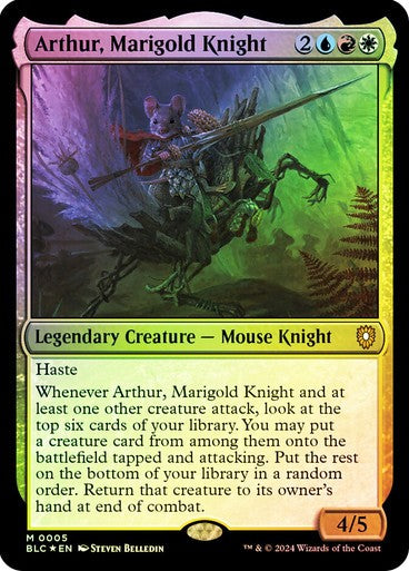 FOIL Arthur, Marigold Knight ~ Commander: Bloomburrow [ NM ] [ Magic MTG ]
