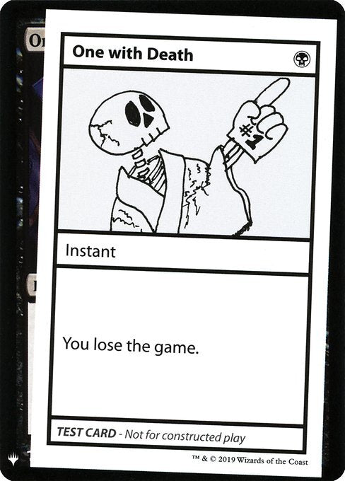 One with Death ~ Mystery Booster Playtest Cards 2019 [ NM ] [ Magic MTG ]