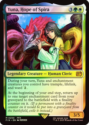 FOIL Yuna, Hope of Spira ~ Final Fantasy [ NM ] [ Magic MTG ]