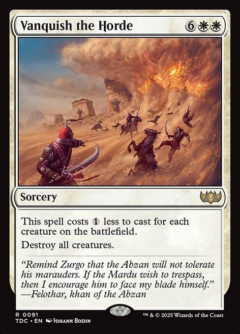 Vanquish the Horde ~ Commander: Tarkir: Dragonstorm [ NM ] [ Magic MTG ]