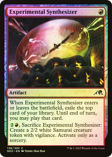 FOIL Experimental Synthesizer ~ Kamigawa: Neon Dynasty [ NM ] [ Magic MTG ]