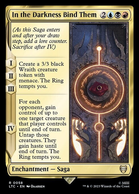 In the Darkness Bind Them ~ Commander: Lord of the Rings [ NM ] [ MTG ]