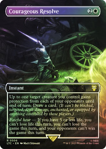 FOIL Courageous Resolve ~ Commander: Lord of the Rings [ NM ] [ MTG ]