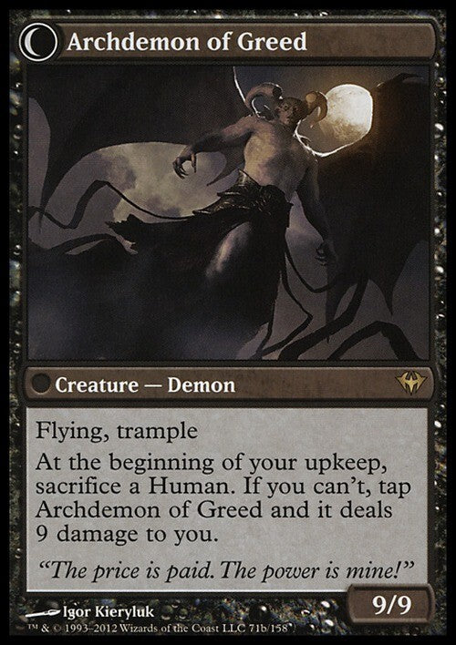 Ravenous Demon / Archdemon of Greed ~ Dark Ascension [ EX ] [ Magic MTG ]