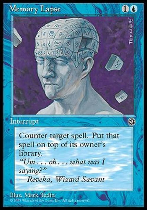 Memory Lapse (Version 1) ~ Homelands [ EX ] [ Magic MTG ]