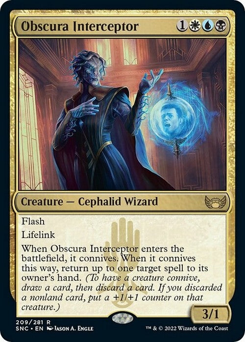 Obscura Interceptor ~ Streets of New Capenna [ NM ] [ Magic MTG ]