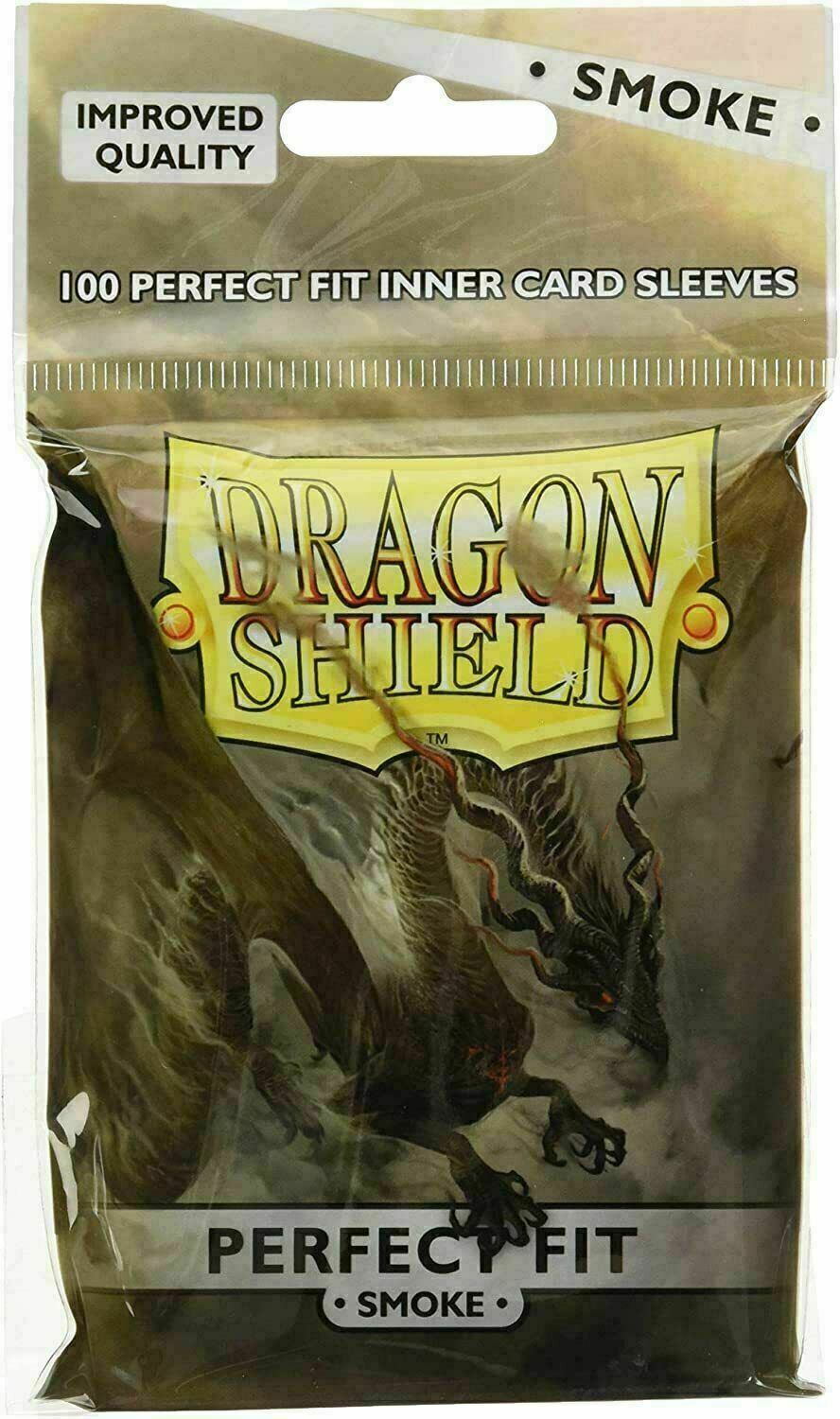 100 x SMOKE Perfect Fit Inner Sleeves [ Dragon Shield ] for Magic & Pokemon TCG