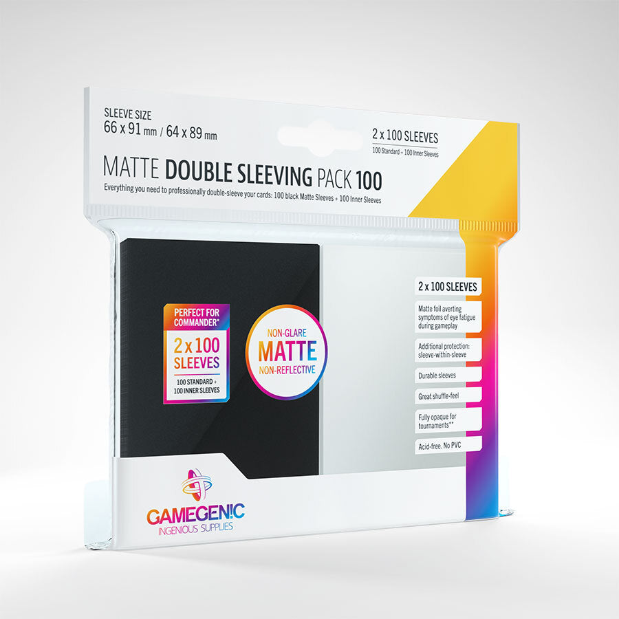 100 x Matte Double Sleeving Pack ~ Standard Sleeves [ Gamegenic ] for Magic MTG